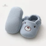 Chausson bébé en cuir souple antidérapant