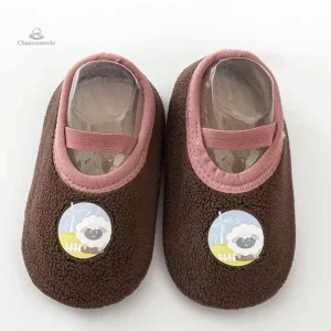 Chaussons antidérapants pour premiers pas des bébés