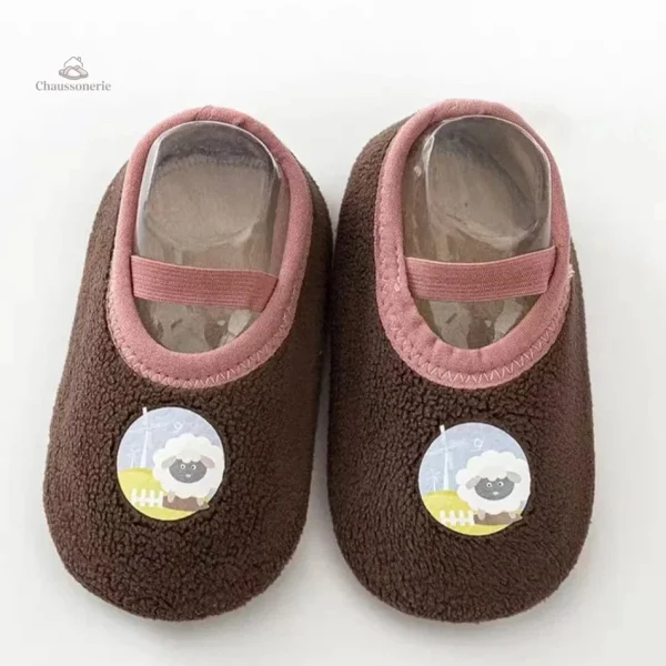 Chaussons antidérapants pour premiers pas des bébés