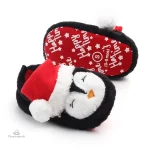 Chausson Bébé Noël en tissu doux
