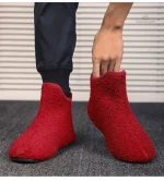 Chausson en forme de botte, pour le confort masculin