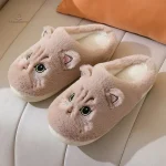 Chausson confortable femme, thème chat unique