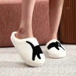 Chaussons femme design chat, confort à la maison