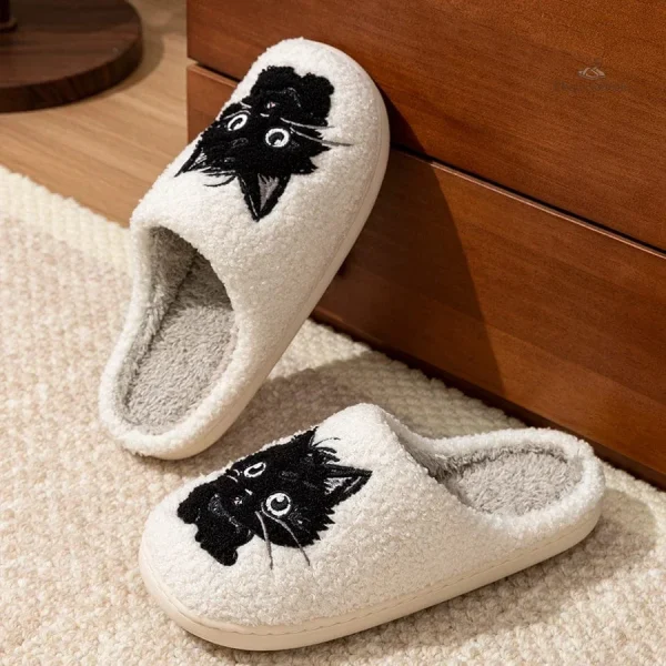 Chaussons mignons chat pour un look cosy