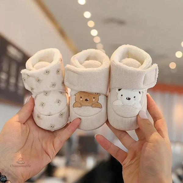 Chausson bébé en tissu chaud