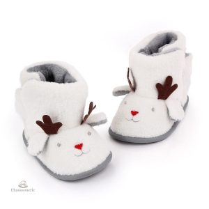Chausson Bébé Antidérapant en tissu doux