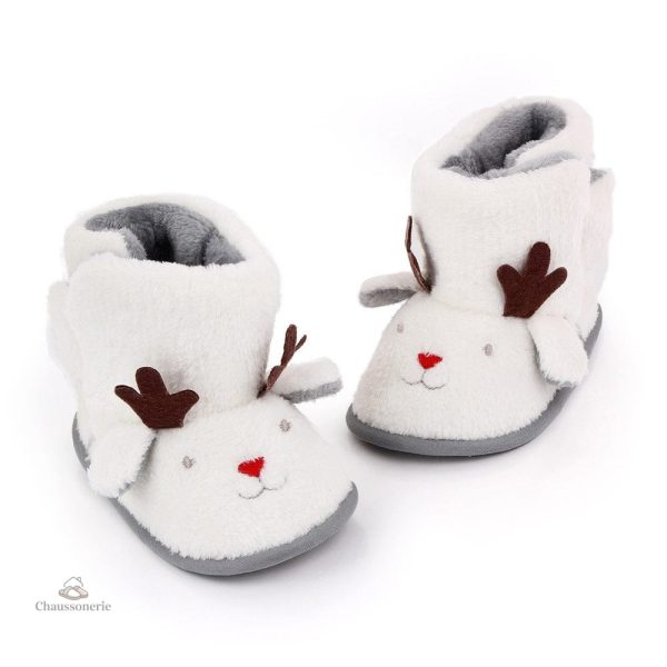 Chausson Bébé Antidérapant en tissu doux