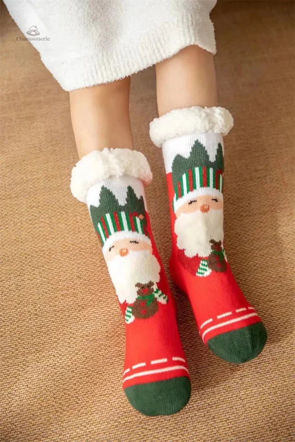 Chaussettes chaussons enfants pour Noël