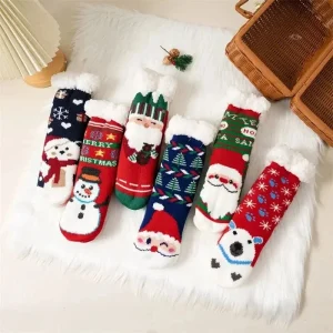 Chaussettes chaussons pour enfants thème Noël