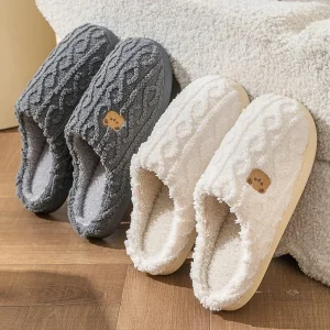 Chaussons confortables pour femme en hiver