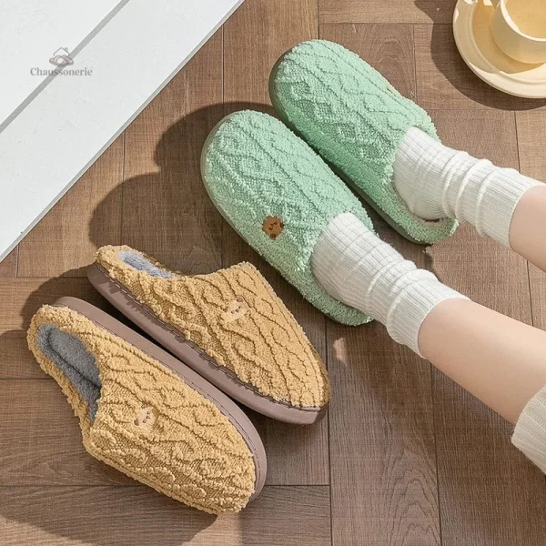 Chaussons chauds pour femmes, style décontracté
