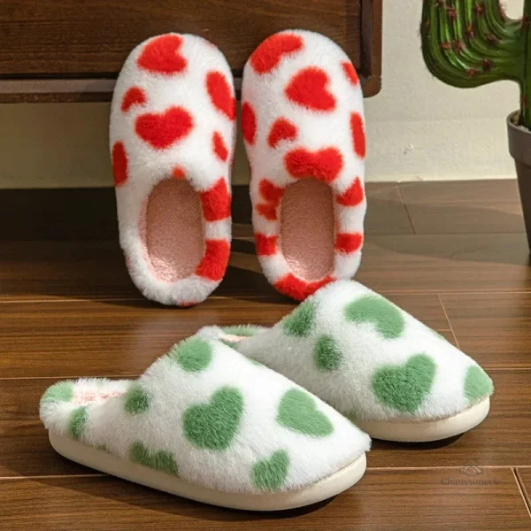 Chausson Confort Femme - Petits Coeurs - vue 10