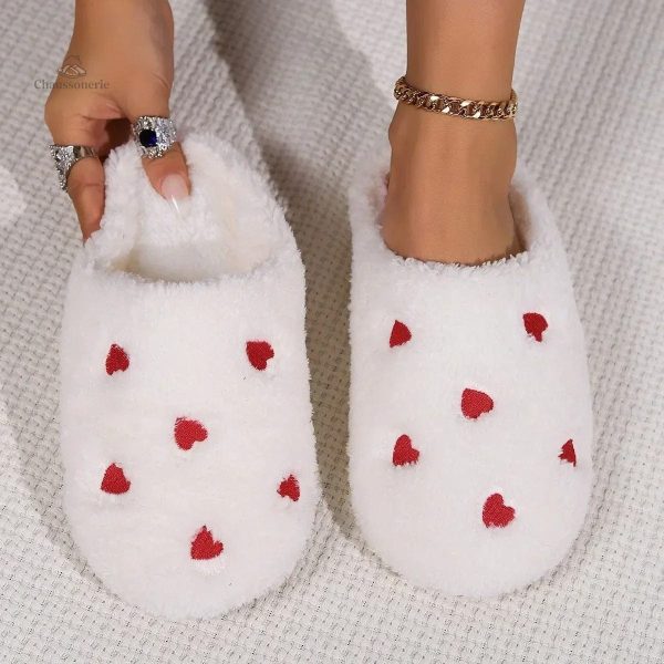 Chaussons avec design coeurs élégants