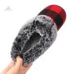 Chausson femme en tissu moelleux