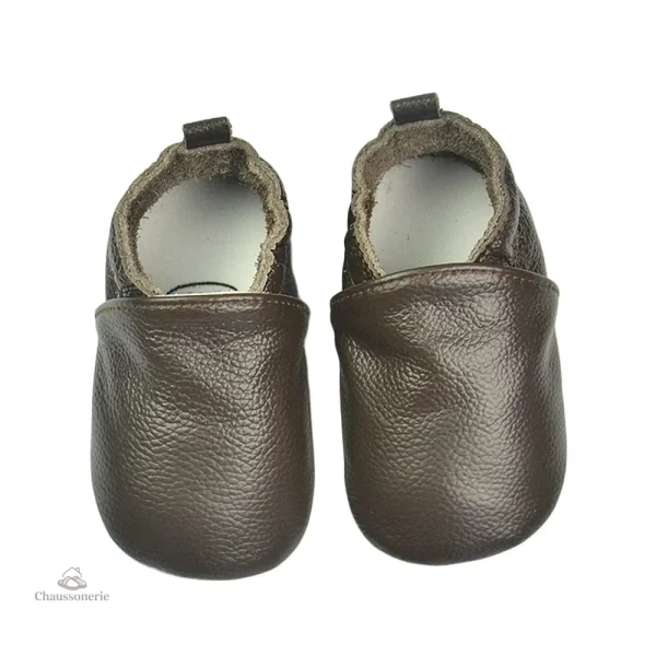 Chausson Cuir Naturel pour Bébé