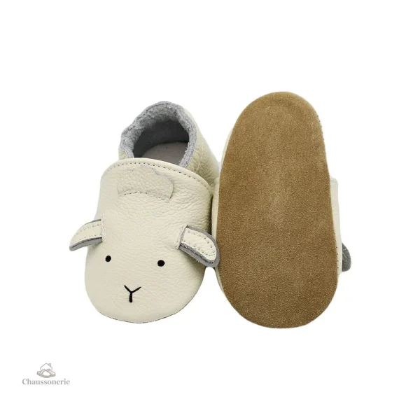 Chausson souple en cuir pour bébé