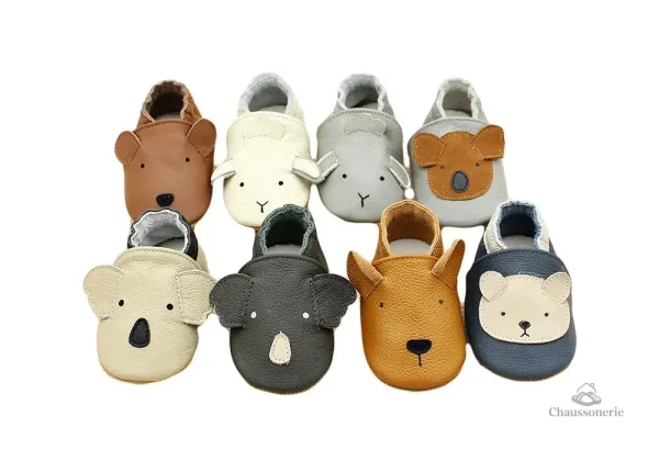 Chausson bébé en cuir pour confort