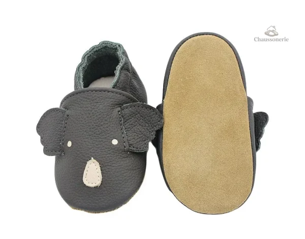 Chausson cuir bébé animaux - vue 2