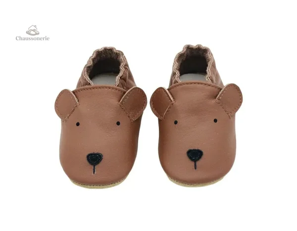 Chausson cuir bébé animaux - vue 4