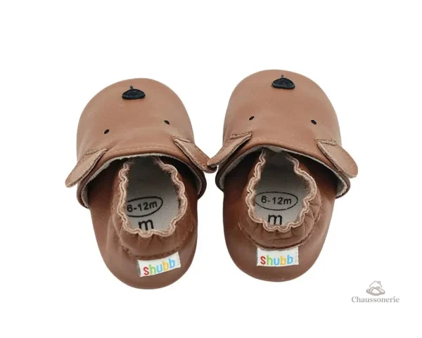 Chausson cuir bébé animaux - vue 7