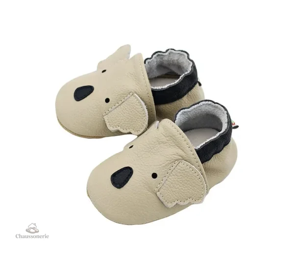 Chausson cuir bébé animaux - vue 12