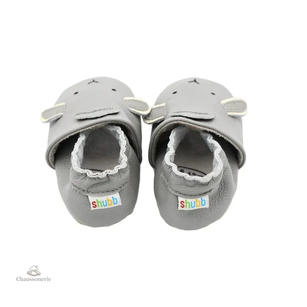 Chausson bébé cuir animaux colorés
