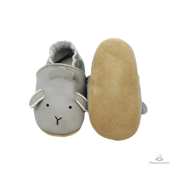 Chausson cuir pour petits pieds