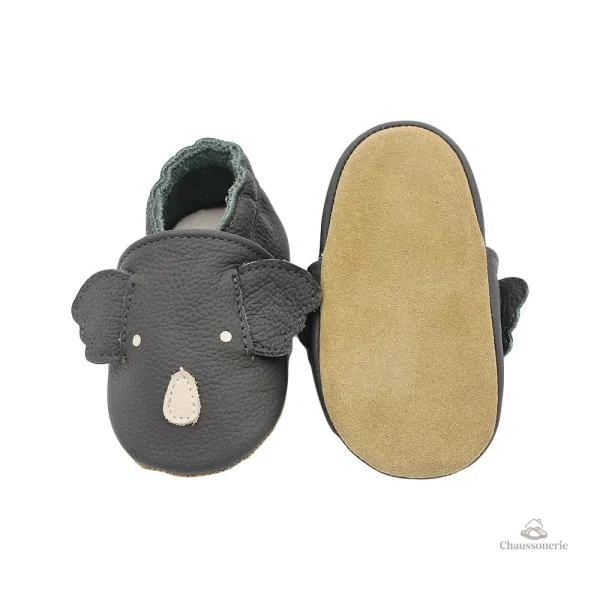 Chausson en cuir pour enfant