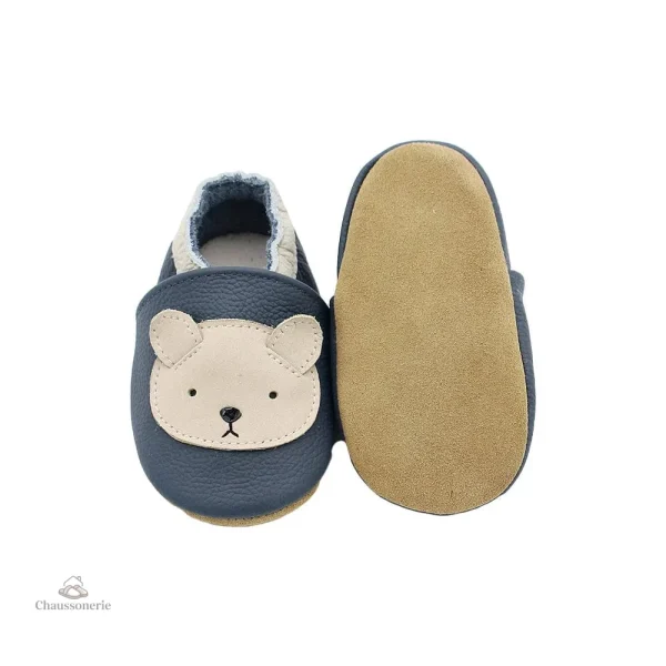 Chausson bébé en cuir élégant
