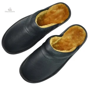 Chausson Cuir Homme élégant et confortable