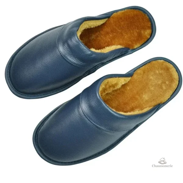Chausson en cuir pour homme, style décontracté