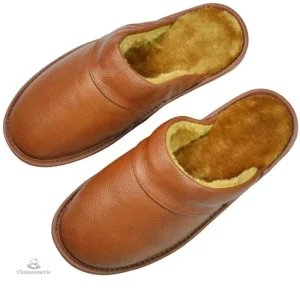 Chausson cuir homme, chaussant agréable et pratique