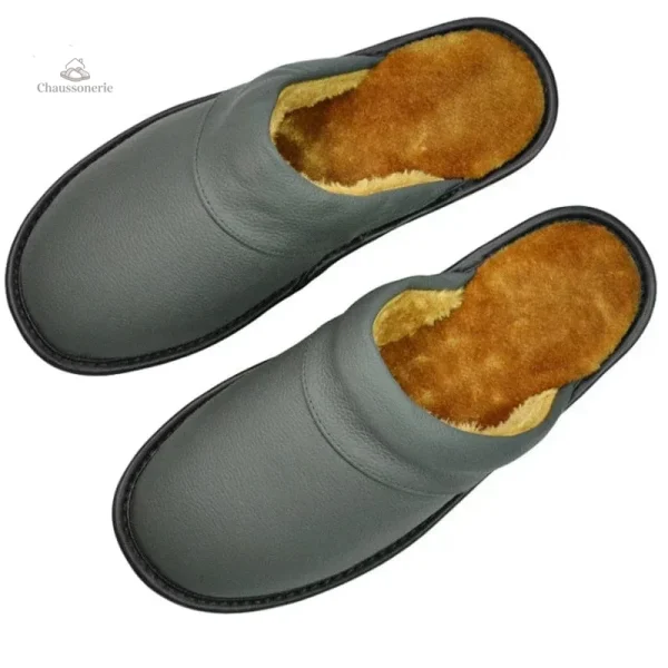 Chausson en cuir, idéal pour la maison et le repos