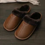 Chausson homme, qualité cuir synthétique