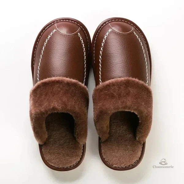 Chausson Homme en Cuir Synthétique