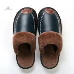 Chausson confortable pour homme en cuir