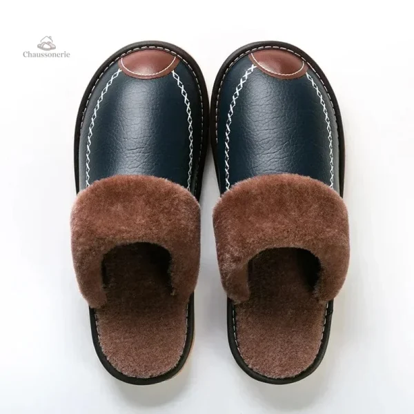 Chausson confortable pour homme en cuir