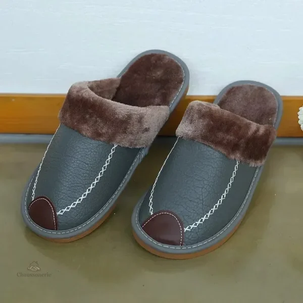 Chausson cuir synthétique pour un style décontracté