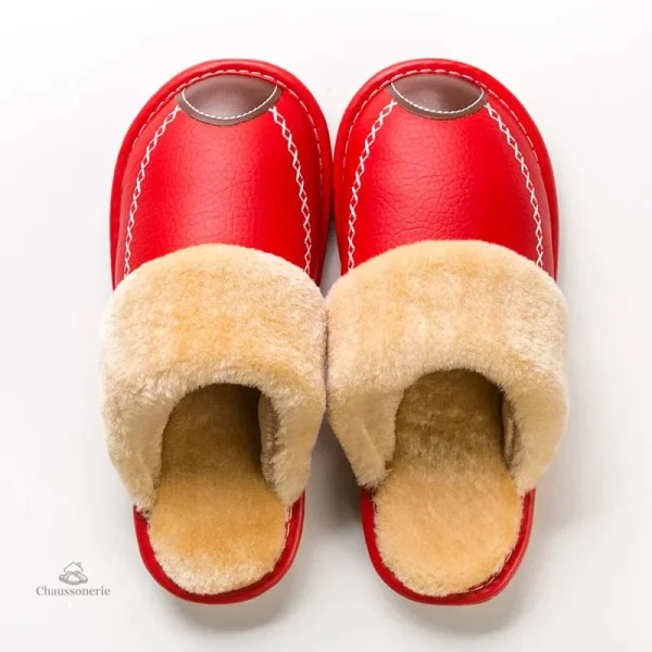 Chausson homme en cuir idéal pour la maison