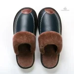 Chaussons en cuir pour homme, confort assuré