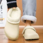 Chausson homme en cuir synthétique facile à enfiler