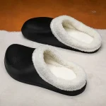 Chausson d'intérieur en cuir synthétique pour homme