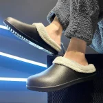Chausson homme en cuir synthétique tendance