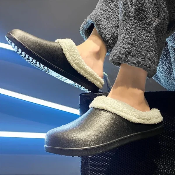 Chausson homme en cuir synthétique tendance