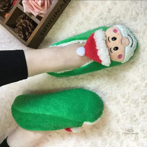 Chausson femme pour un Noël douillet et chaleureux
