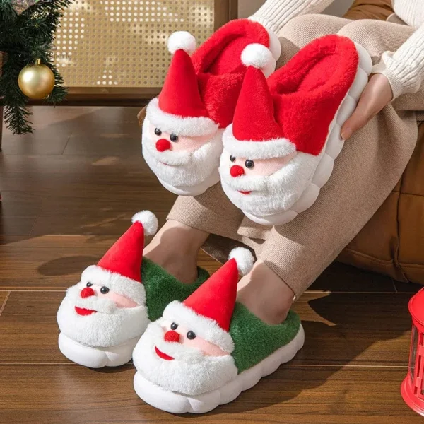 Chaussons originaux pour femme avec motif de Père Noël