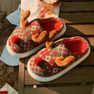Chausson de Noël Femme - Renne original et confortable