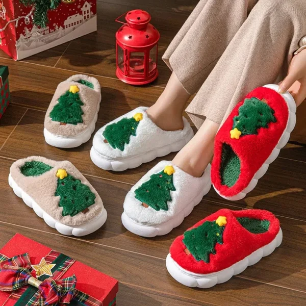 chausson-de-noel-femme-sapin-1 Chausson Noël Femme - Sapin