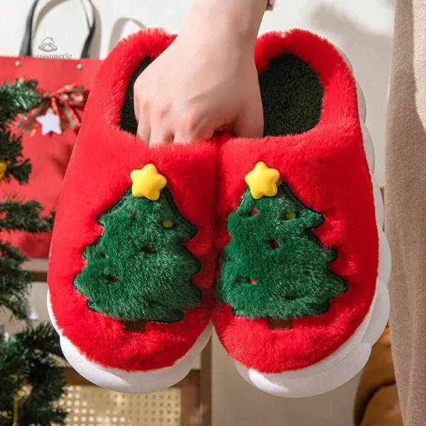 Chausson de Noël avec design sapin élégant