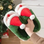 Chaussons de Père Noël pour un look festif